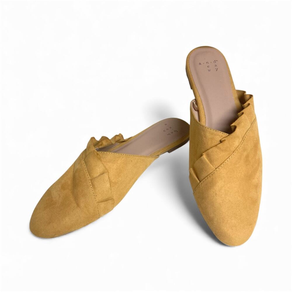 a new day Mustard Yellow Braided Slip-On Flats